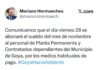 INTENDENTE MARIANO HORMAECHEA ANUNCIÓ EL PAGO DE HABERES DEL MES DE NOVIEMBRE