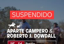 SUSPENDEN LA ACTIVIDAD “APARTE CAMPERO & ROBERTO J. DOWDALL” EN EL PREDIO RURAL GOYA