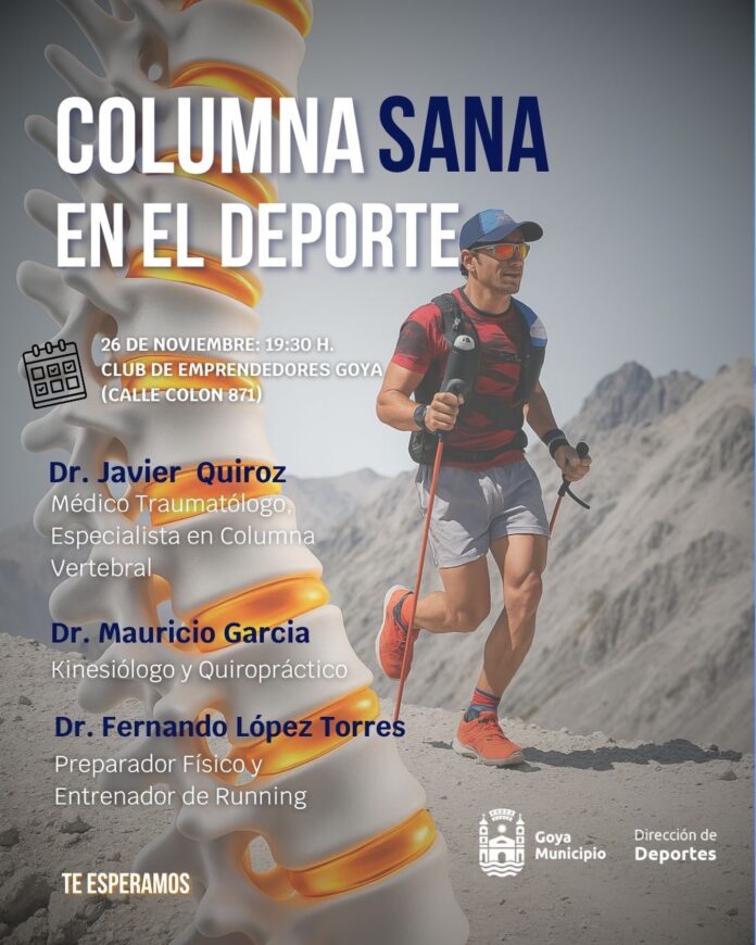 columna sana en el deporte charla flyr