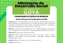 DESARROLLO SOCIAL INFORMA EL CRONOGRAMA DE ENTREGA DE MÓDULOS EN GOYA