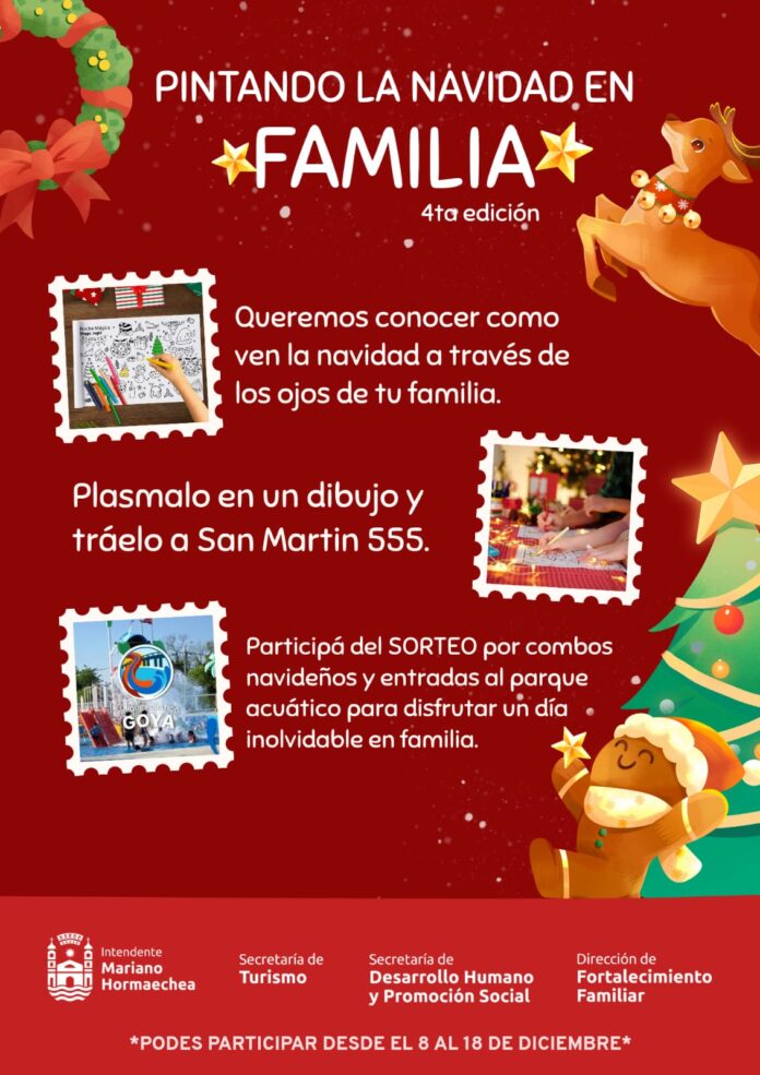 pintar navidad en familia flyr