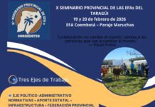 GOYA SERÁ SEDE DEL X° SEMINARIO PROVINCIAL DE EFAS DEL TARAGÜÍ