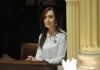 Victoria Villarruel envió una corona de flores al funeral del Indio Solari y buscó diferenciarse del Gobierno