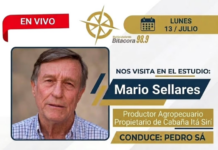 lunes 13 de julio nos visita en el estudio de Radio Bitácora Mario Sellares, con la conducción de Pedro Sa de 8.30 a 10 h.