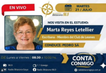 Este martes 21 de julio a las 9 h nos visita en los estudios de Radio Bitácora Marta Reyes Letellier.