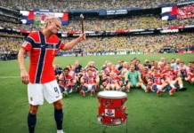 Qué significa el “remo vikingo”: el festejo viral de Noruega en el Mundial que tiene un inesperado toque argentino