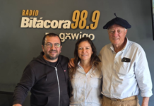Ana y John Fulton en Radio Bitácora Goya.