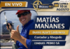 Este lunes 10 de agosto nos visita en los estudios de la 98.9 a las 9 h Matias Mañanes.