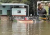 Valdés recorrió las zonas afectadas por la creciente del río Paraná